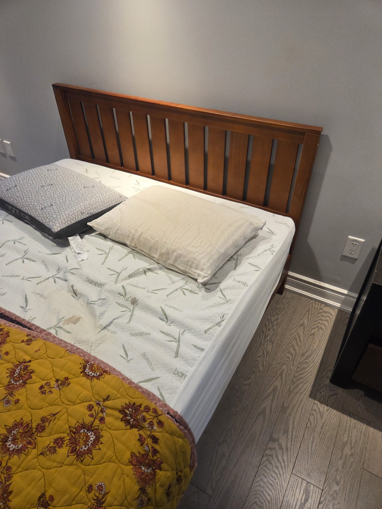 New Ikea mattress + New Solid Wood Queen Bed - photo 3