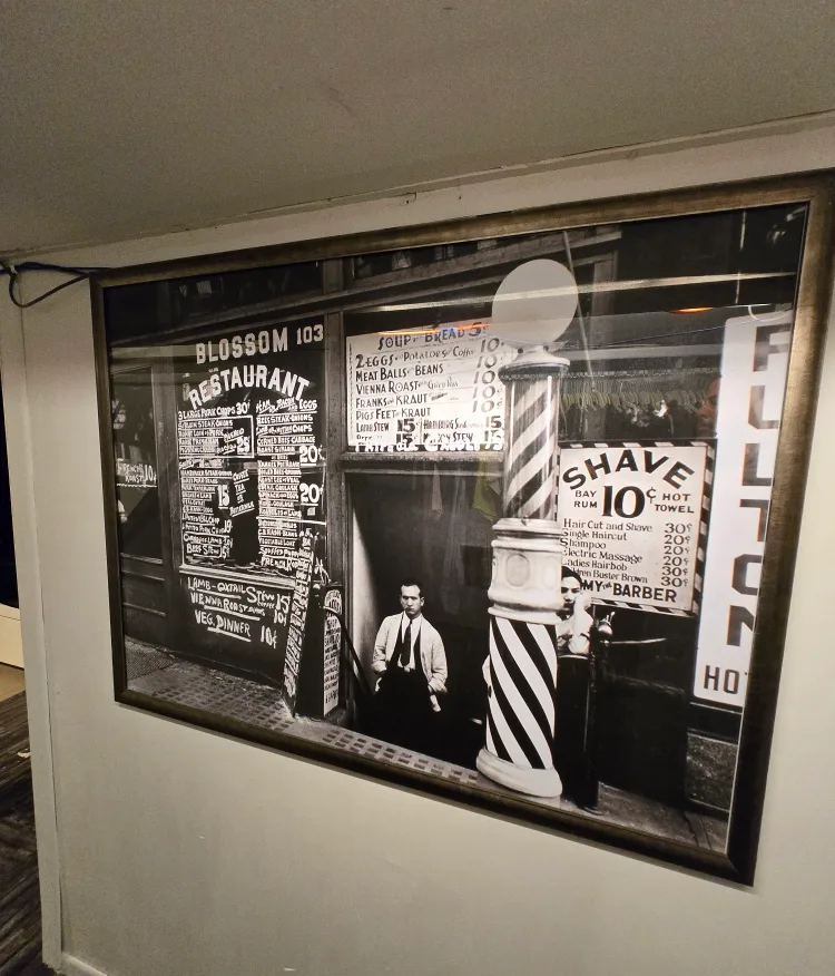 Framed Vintage Barbershop Photo