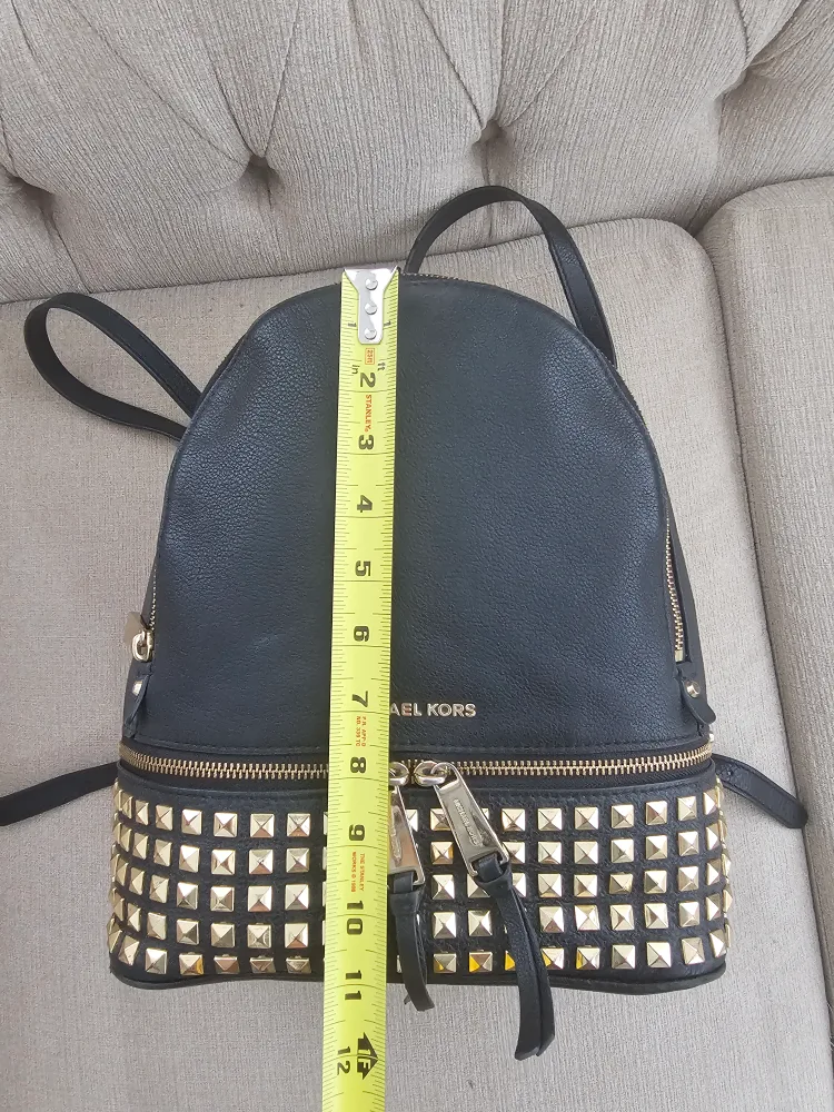 Authentic Michael Kors Black Backpack image indicator(10)
