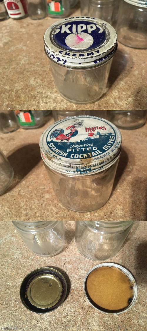 LOT OF 17 Vintage Glass Jars - Taster's Choice, Trappist, Skippy - photo 2