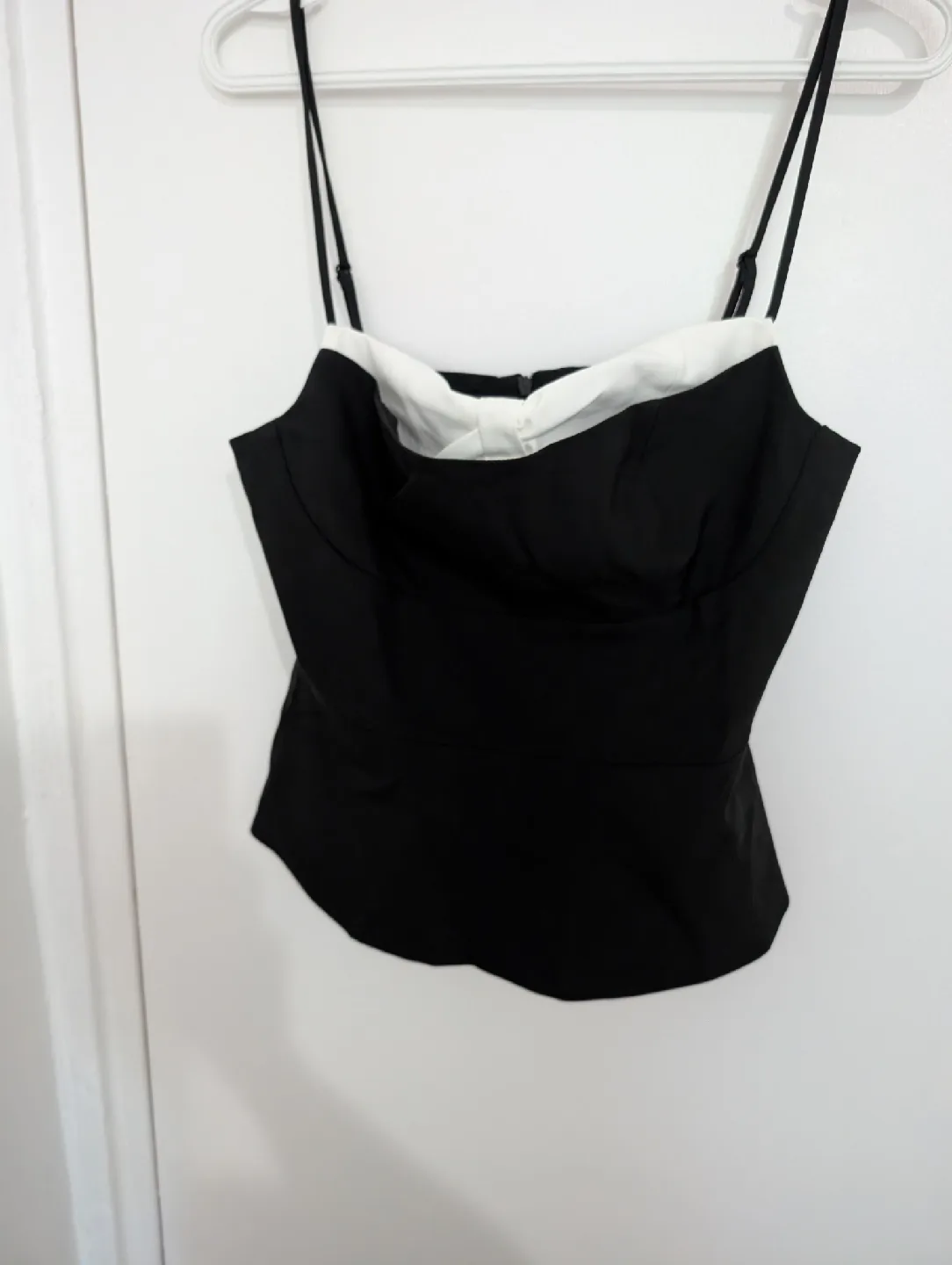 Black & White Bustier Top