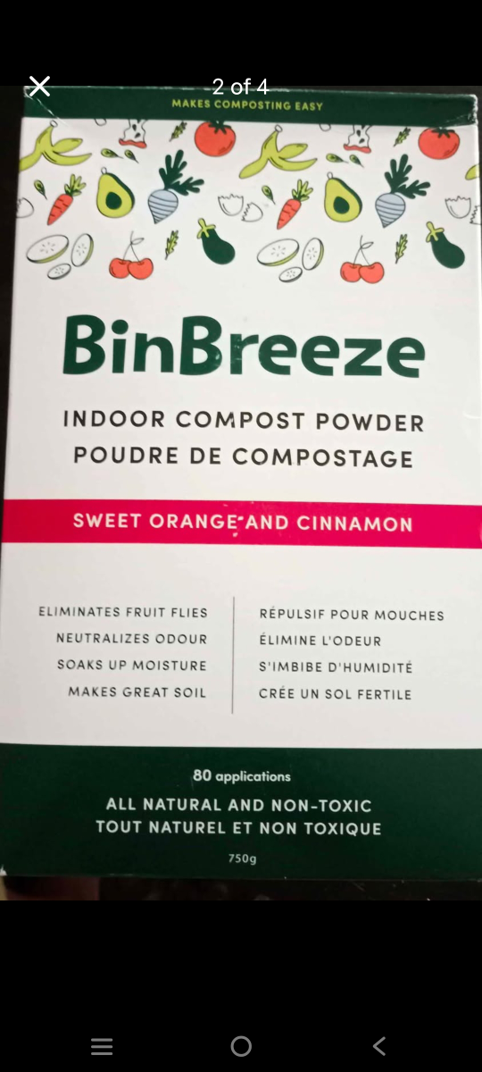 BinBreeze Indoor Compost Powder - Sweet Orange & Cinnamon