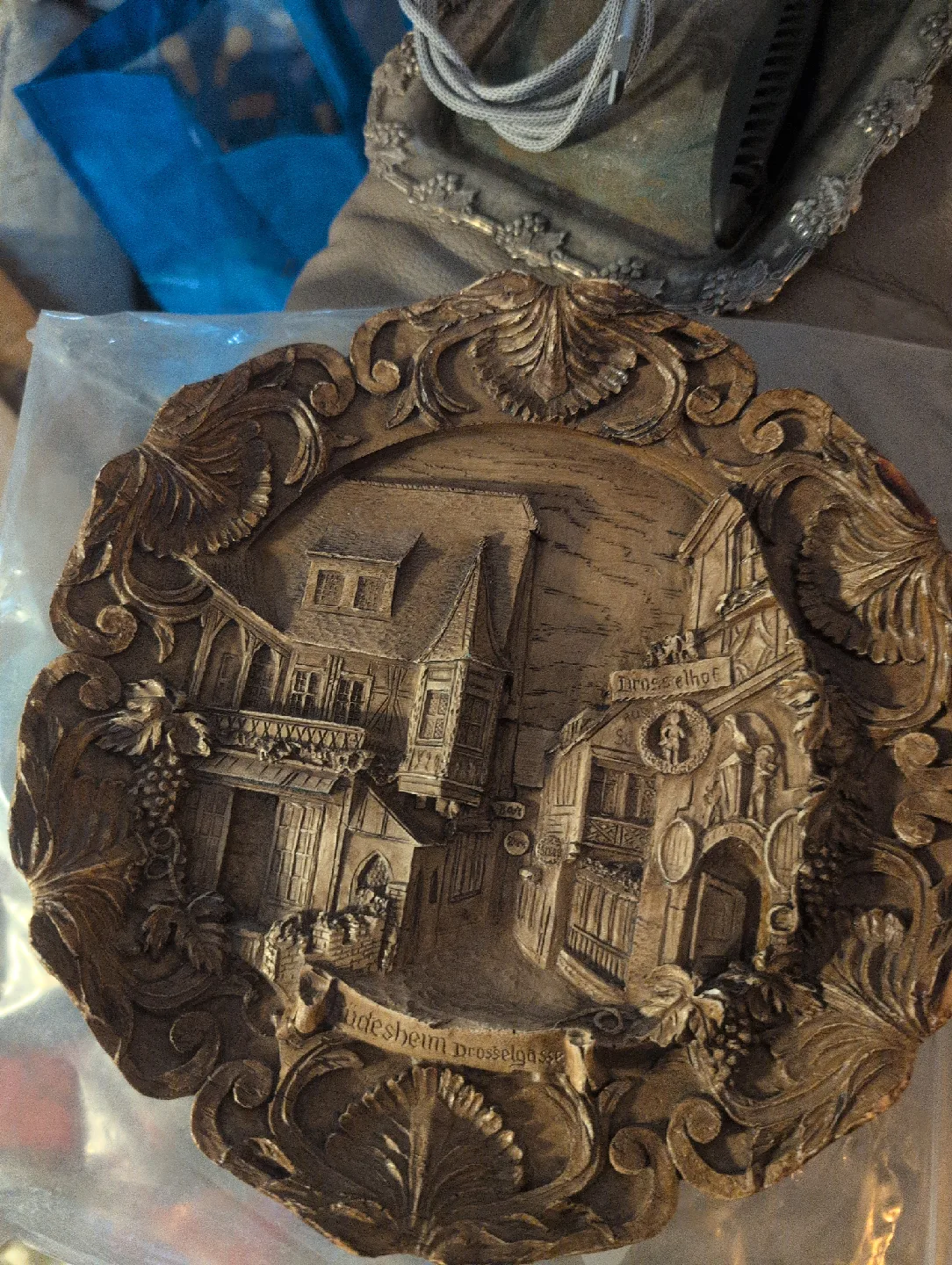 Rüdesheim Drosselgasse Wooden Wall Plate thumbnail