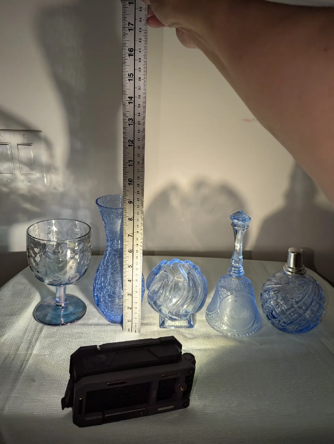 Blue Periwinkle Glass Vases and decor image indicator(8)