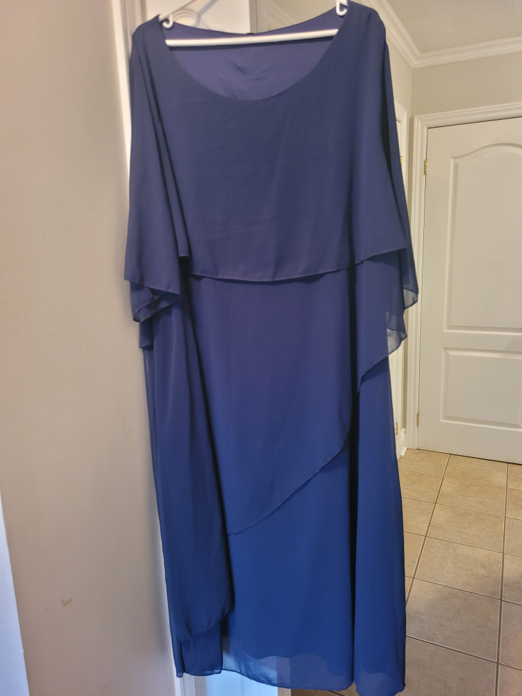 Floral Print Dress 3xl / Navy blue dress 4xl - photo 2