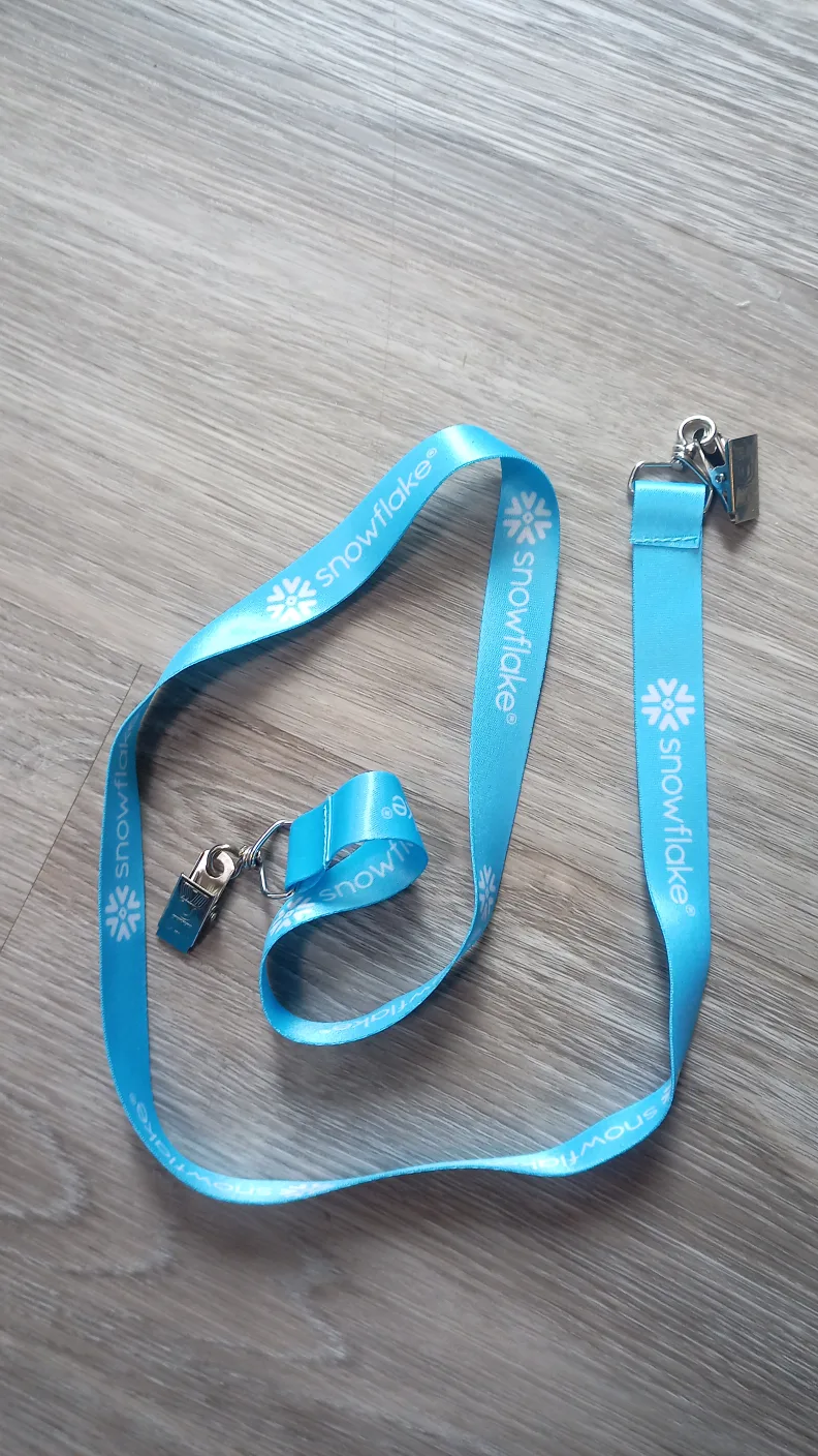 Snowflake Lanyard - Light Blue thumbnail