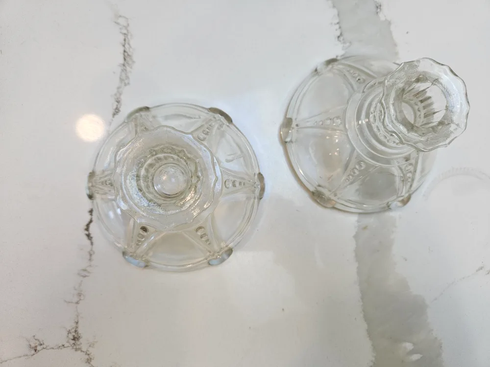 Clear Glass Candle Holders (Set of 2) image indicator(4)