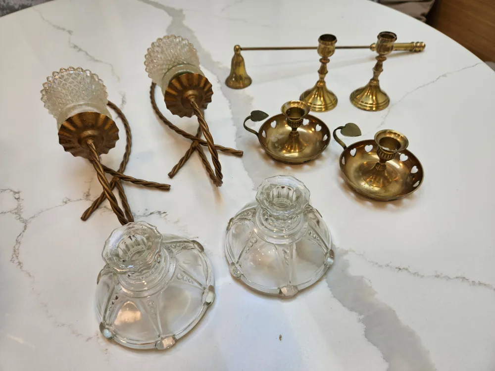 Clear Glass Candle Holders (Set of 2) image indicator(5)