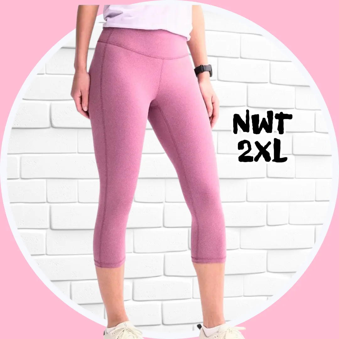🥕 NWT 2XL Capri High Waisted Leggings w 2 Side Pockets image indicator(5)