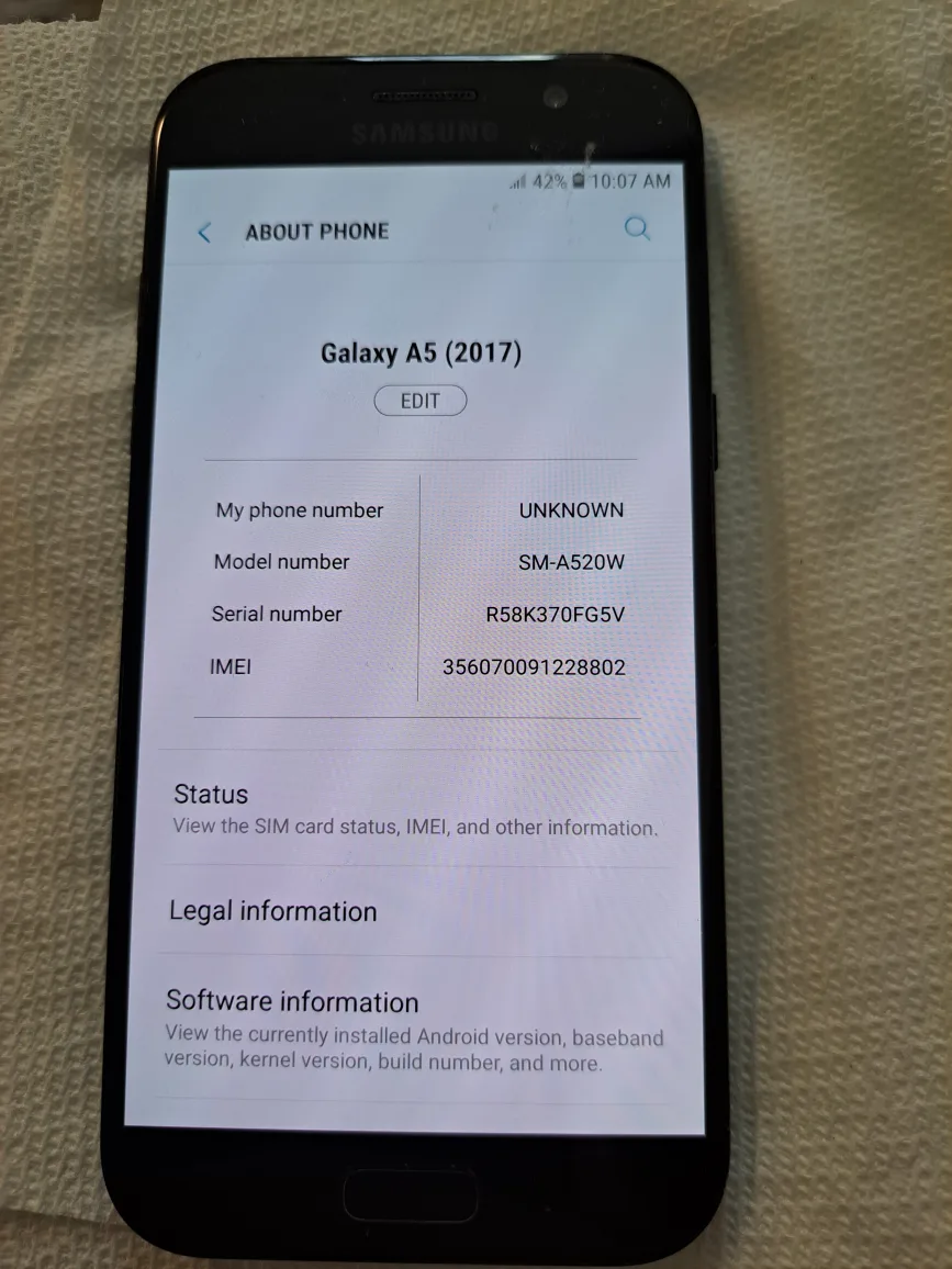 Samsung Galaxy A5 (2017) SM-A520W thumbnail