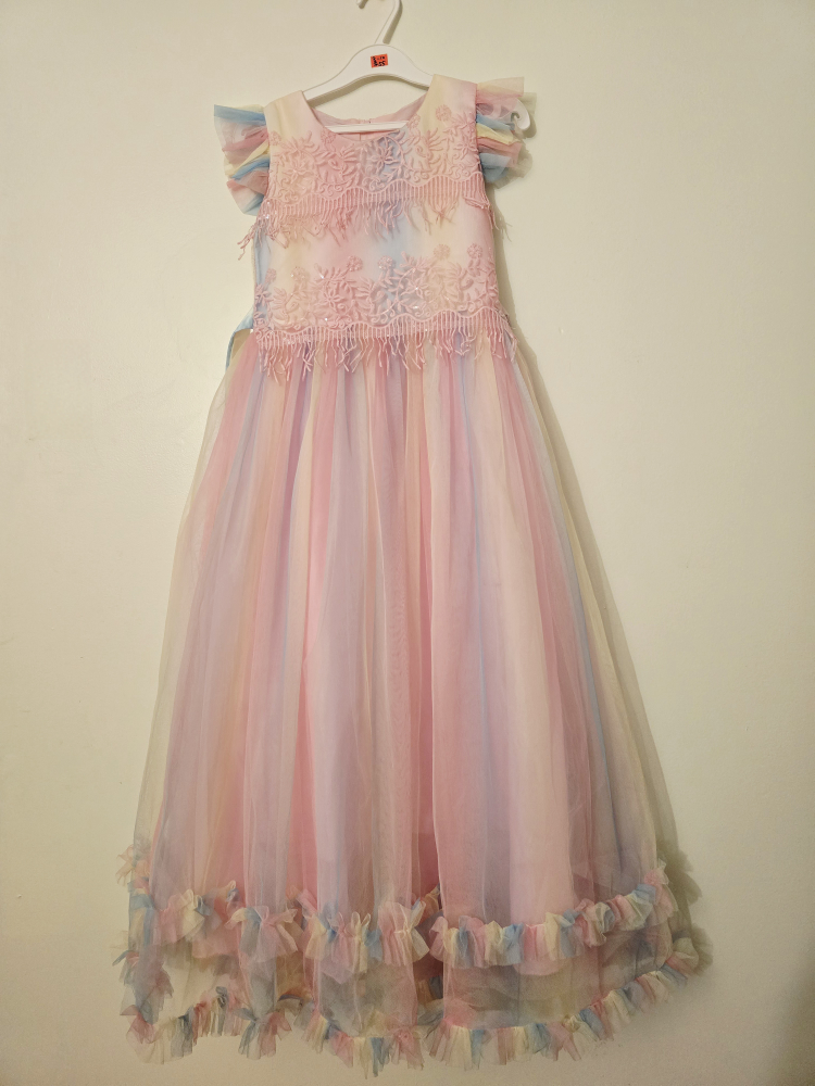Girls' Pink Rainbow Dress - Size 8-10