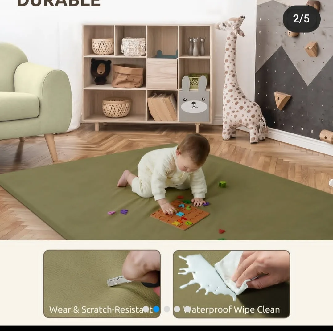 Joypony Baby Play Mat - Sage Green, New in Box! image indicator(5)