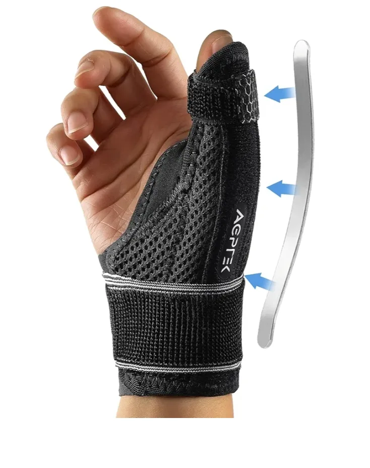 AGPTEK Thumb Spica Splint - Black thumbnail
