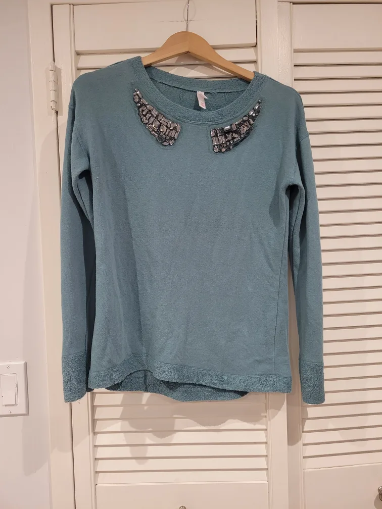 Sweatshirt with Embellished Collar thumbnail