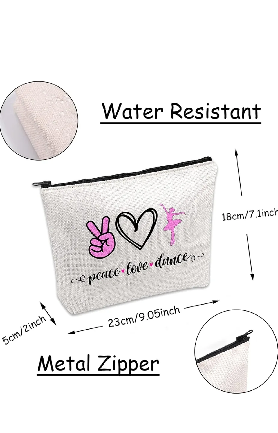New Peace, Love, Dance Makeup Bag image indicator(6)