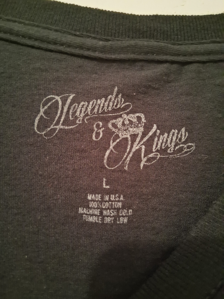 Legends & Kings Black 'Blessed' T-Shirt - Size L - photo 2