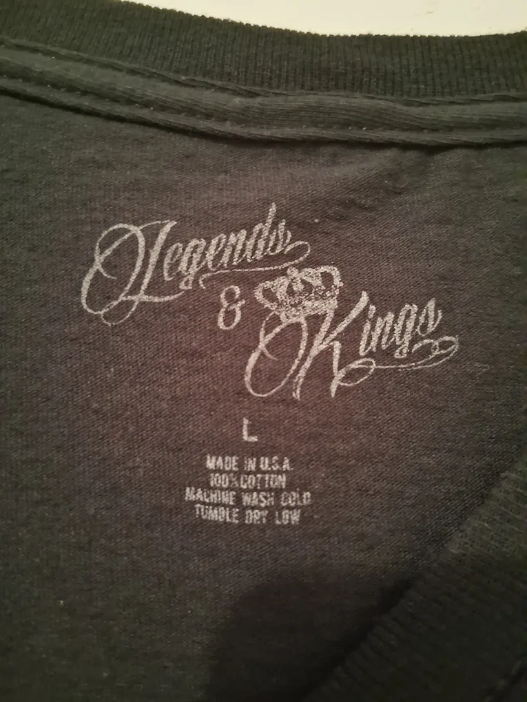 Legends & Kings Black 'Blessed' T-Shirt - Size L image indicator(2)