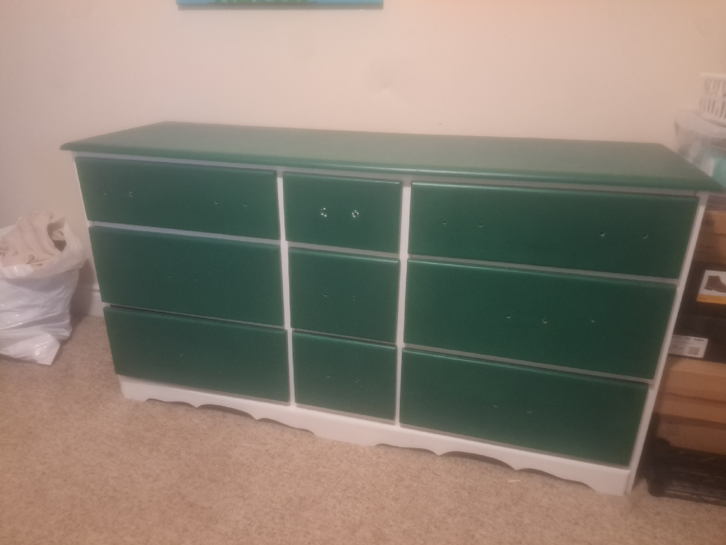 Green & White Dresser
