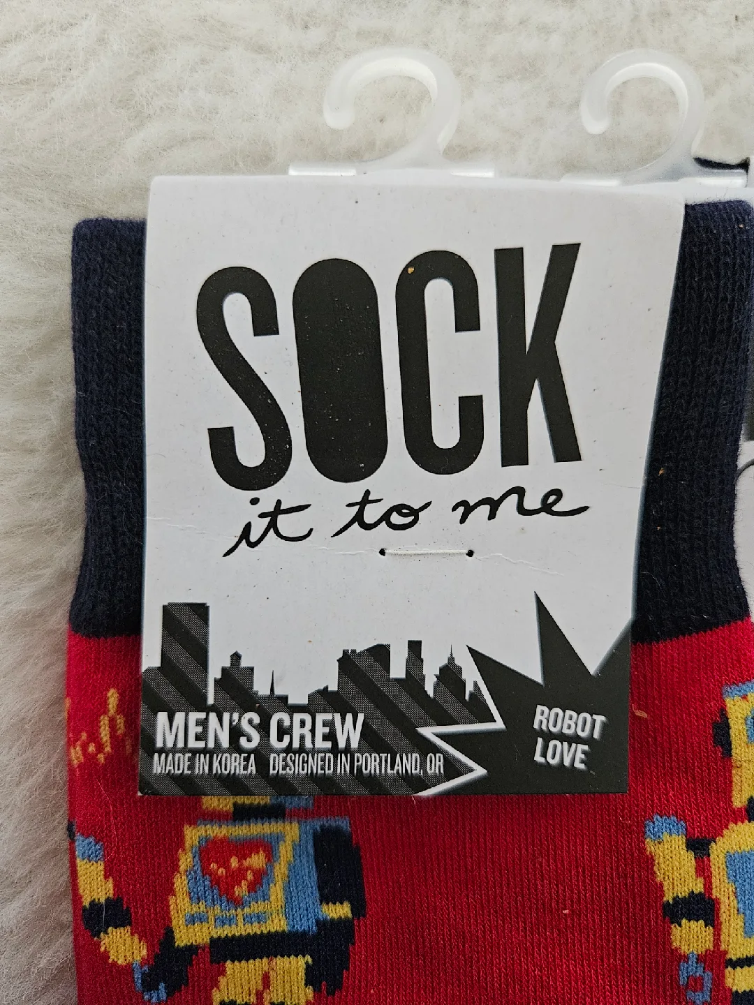 New SOCK it to me Robot Love Crew Socks image indicator(4)