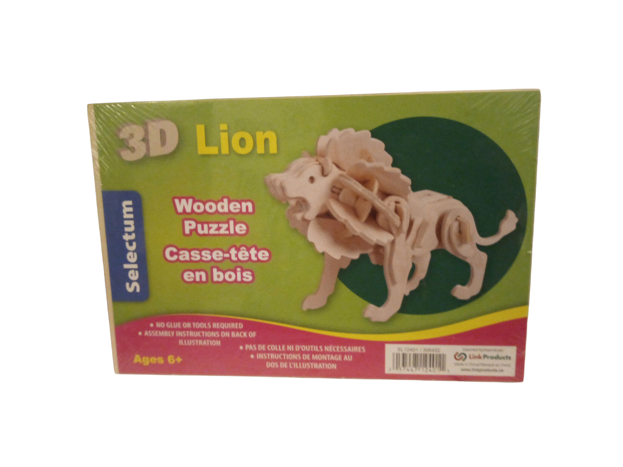 Selectum 3D Lion Wooden Puzzle (Ages 6+)