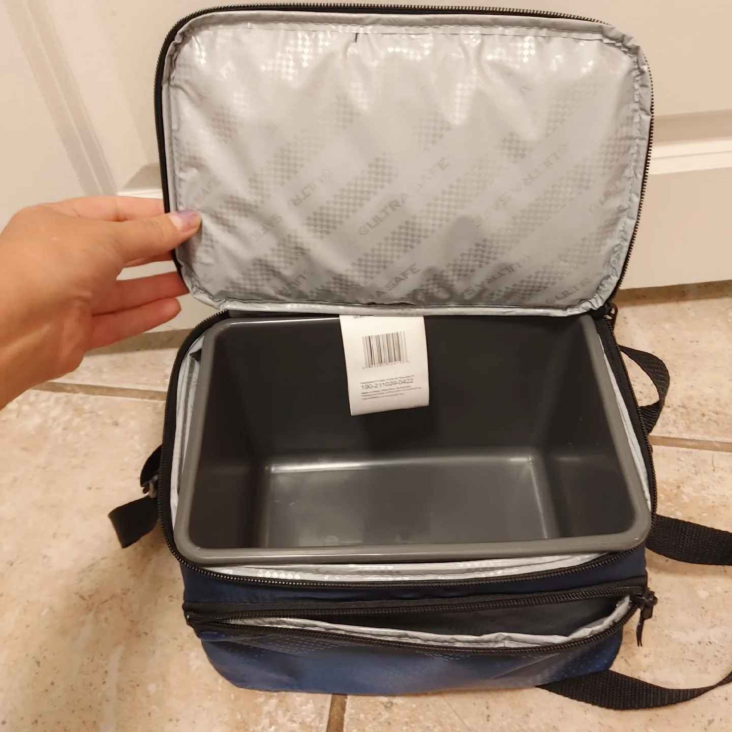 Ultra Safe Lunch Bag with Container - Blue thumbnail