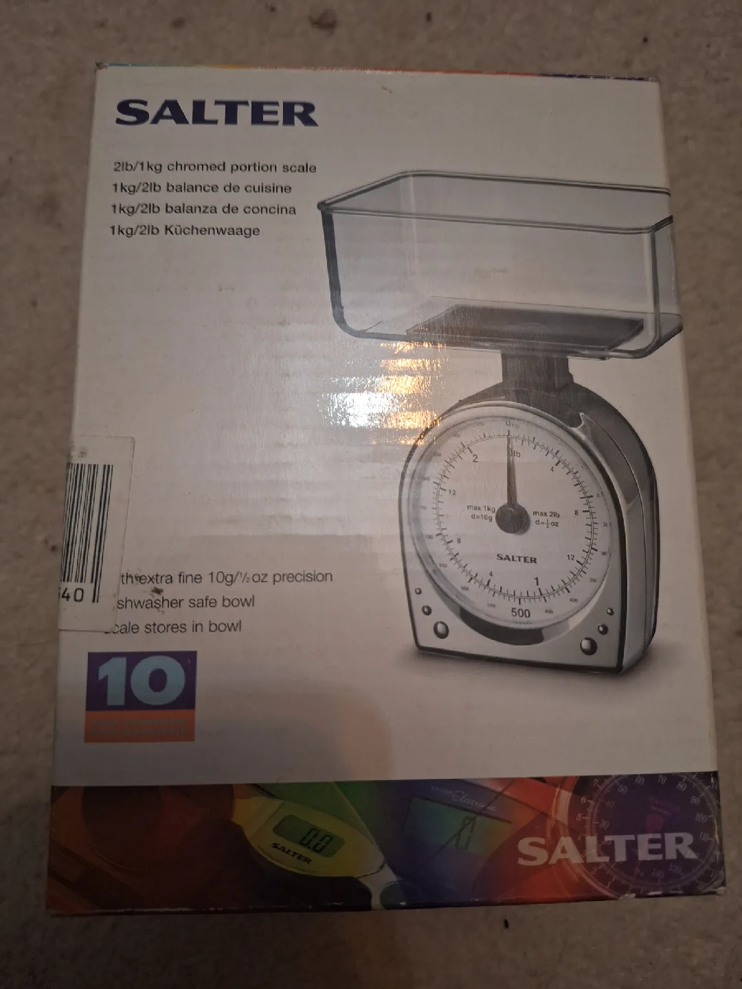 NEW Salter 2lb/1kg Chromed Portion Scale image indicator(2)