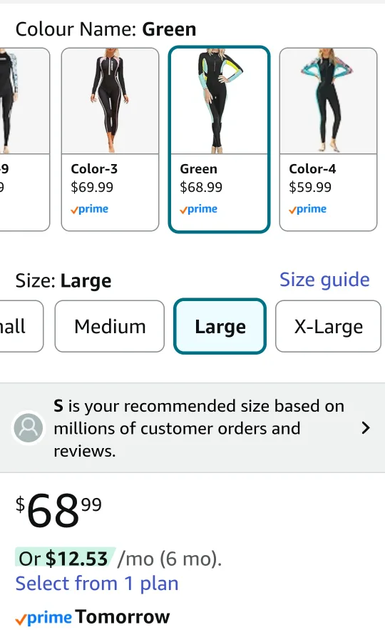 BNWT Women's Rash Guard Swimsuit - Size L image indicator(7)