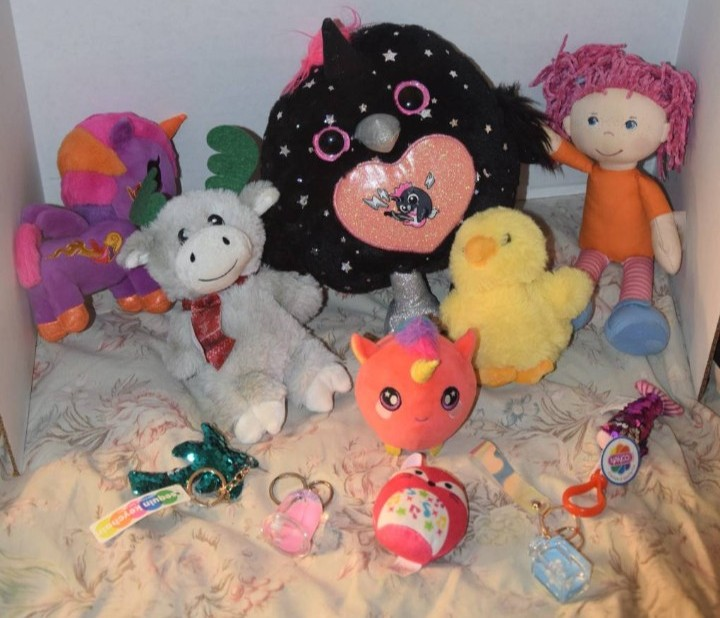 Assorted Plush Toys, stuffed animals, key chains