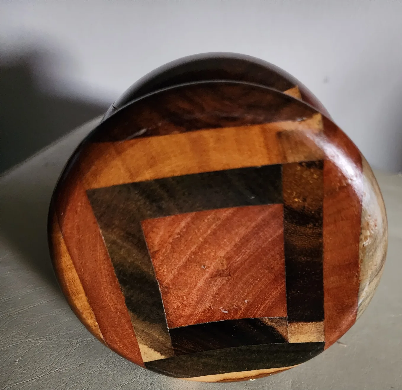 Vintage Hand Turned Wooden Vase - Decorative Home Decor image indicator(5)