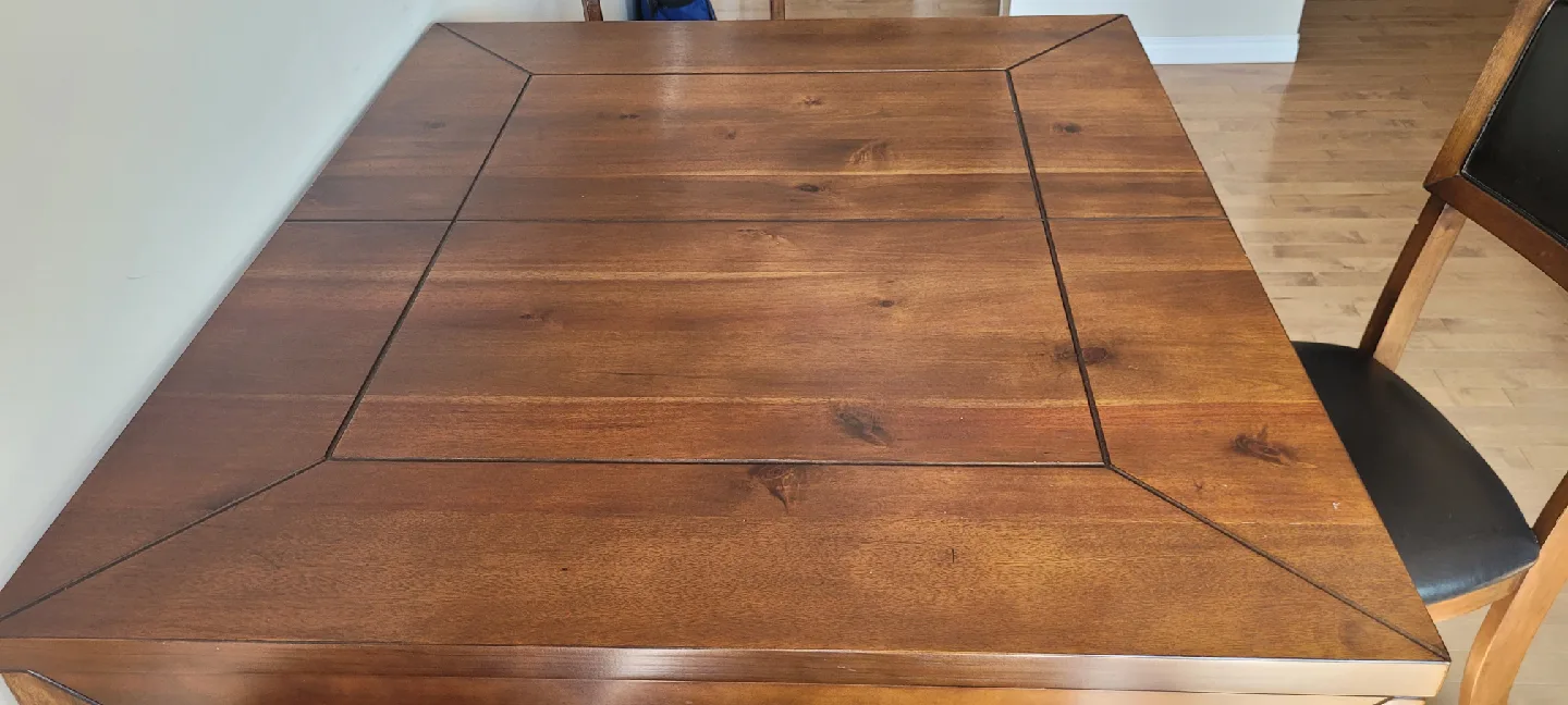 Extendable Solid Wood Dining Table with 4 Chairs image indicator(7)