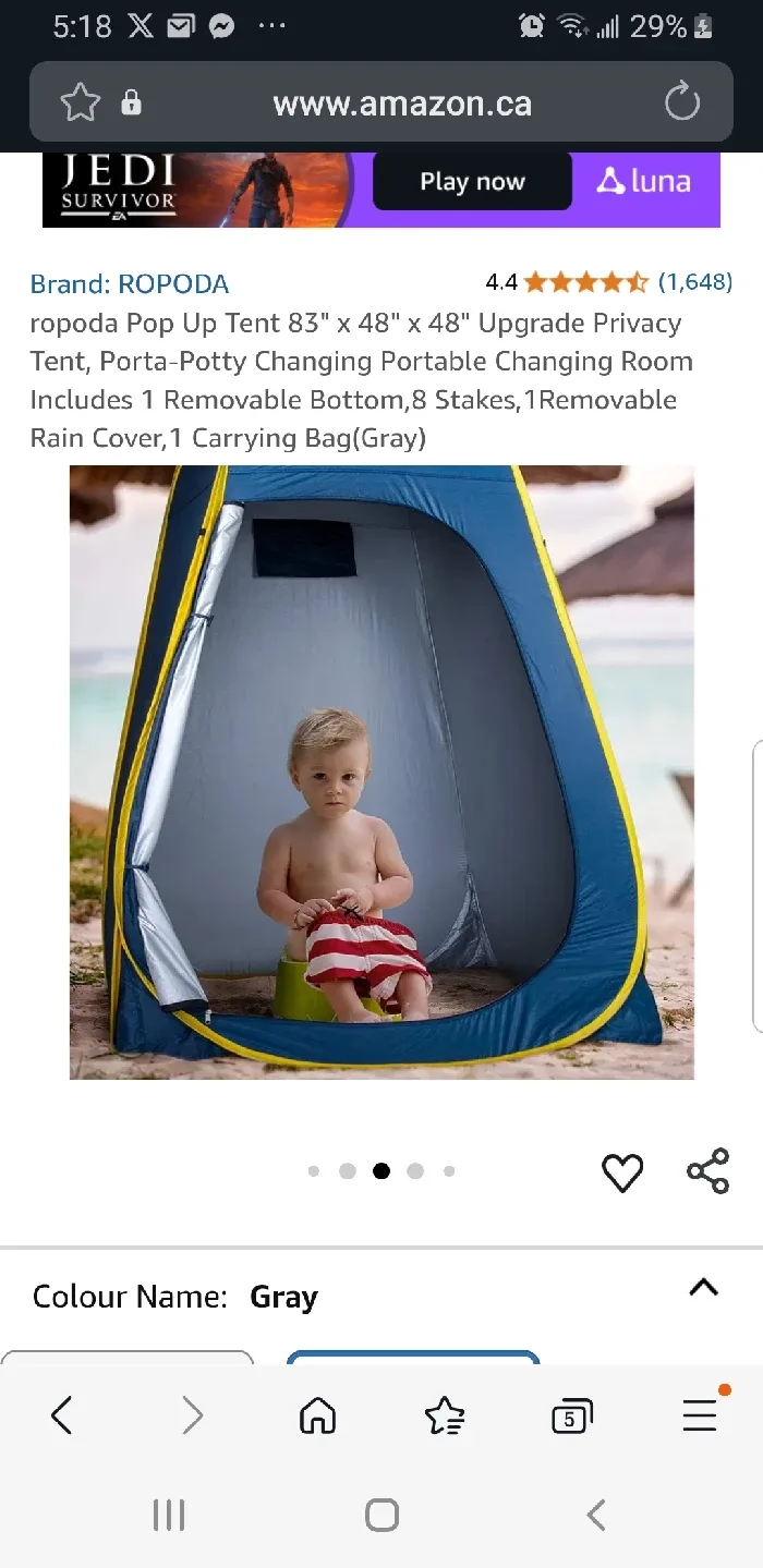 ROPODA Pop Up change Tent brand new image indicator(3)