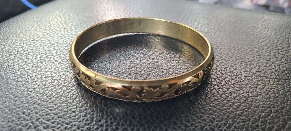 Brass or Copper Bangle Bracelet thumbnail