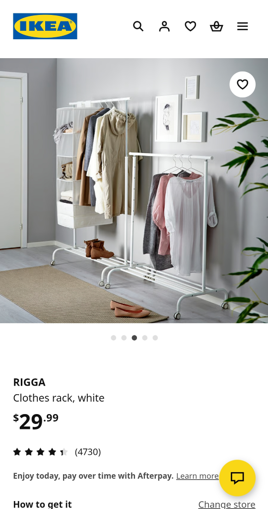➡️ IKEA Rigga Clothes Rack - White, Like New! - photo 3