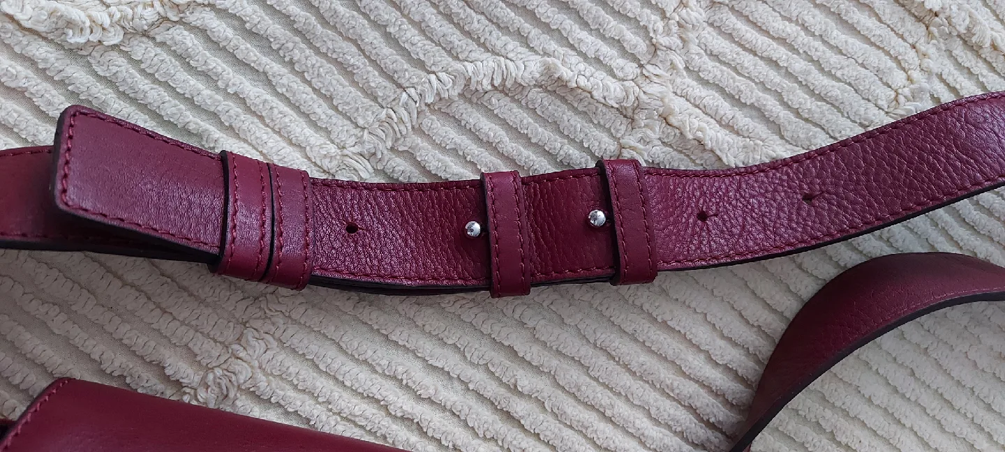🆕Burgundy Leather Crossbody Bag image indicator(5)