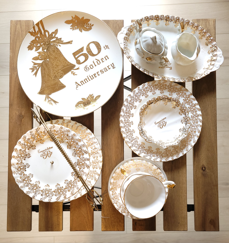50th Golden Anniversary Porcelain Tea Set