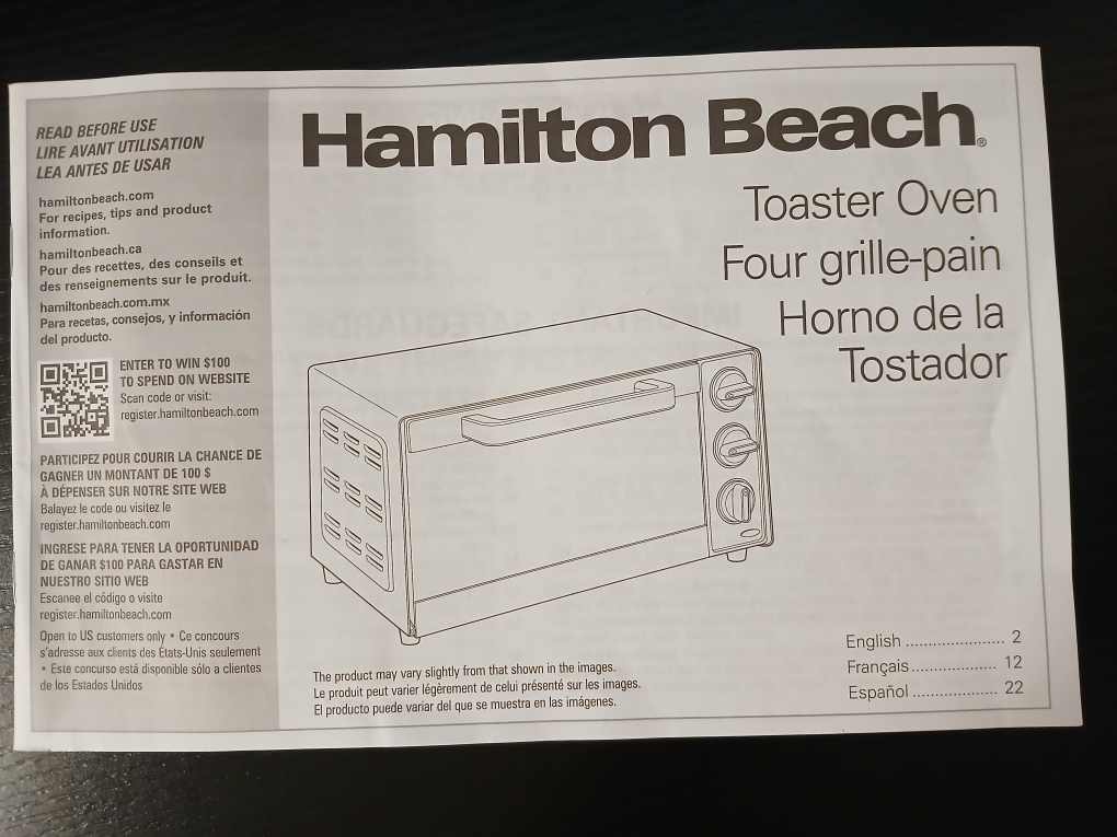 Hamilton beach toaster oven - photo 2