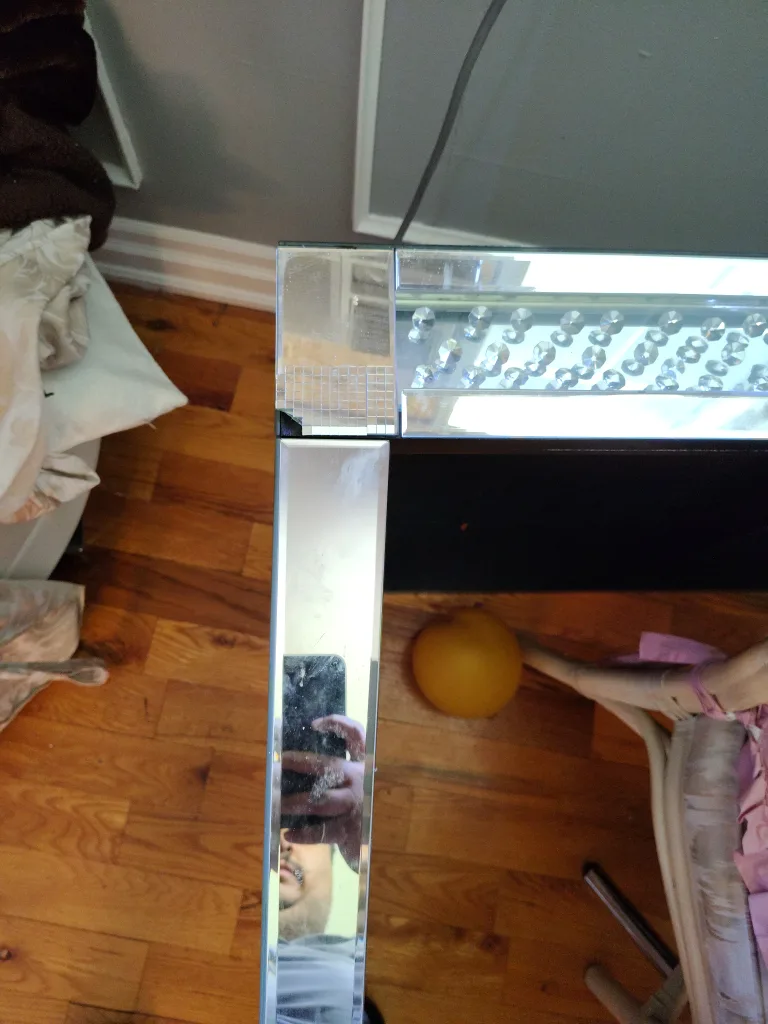 🥕Mirrored Coffee Table with Crystal Detail image indicator(2)