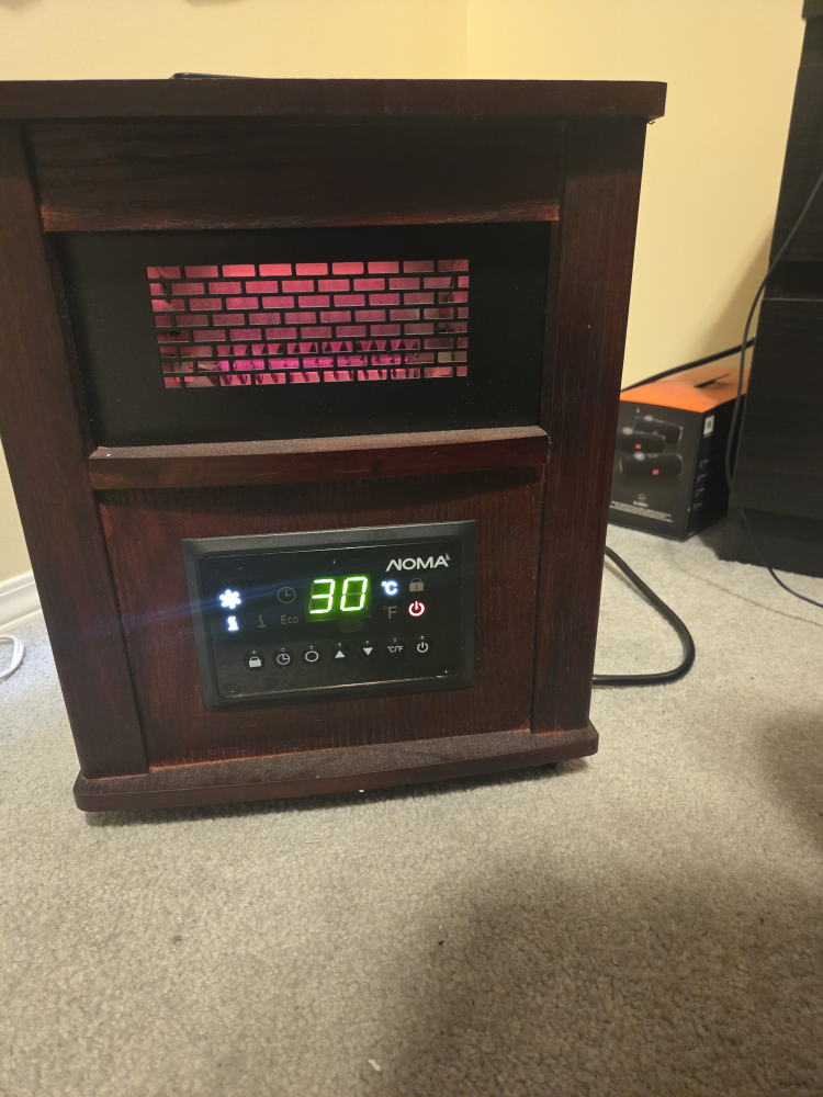 NOMA Wooden Cabinet Infrared Heater - photo 3