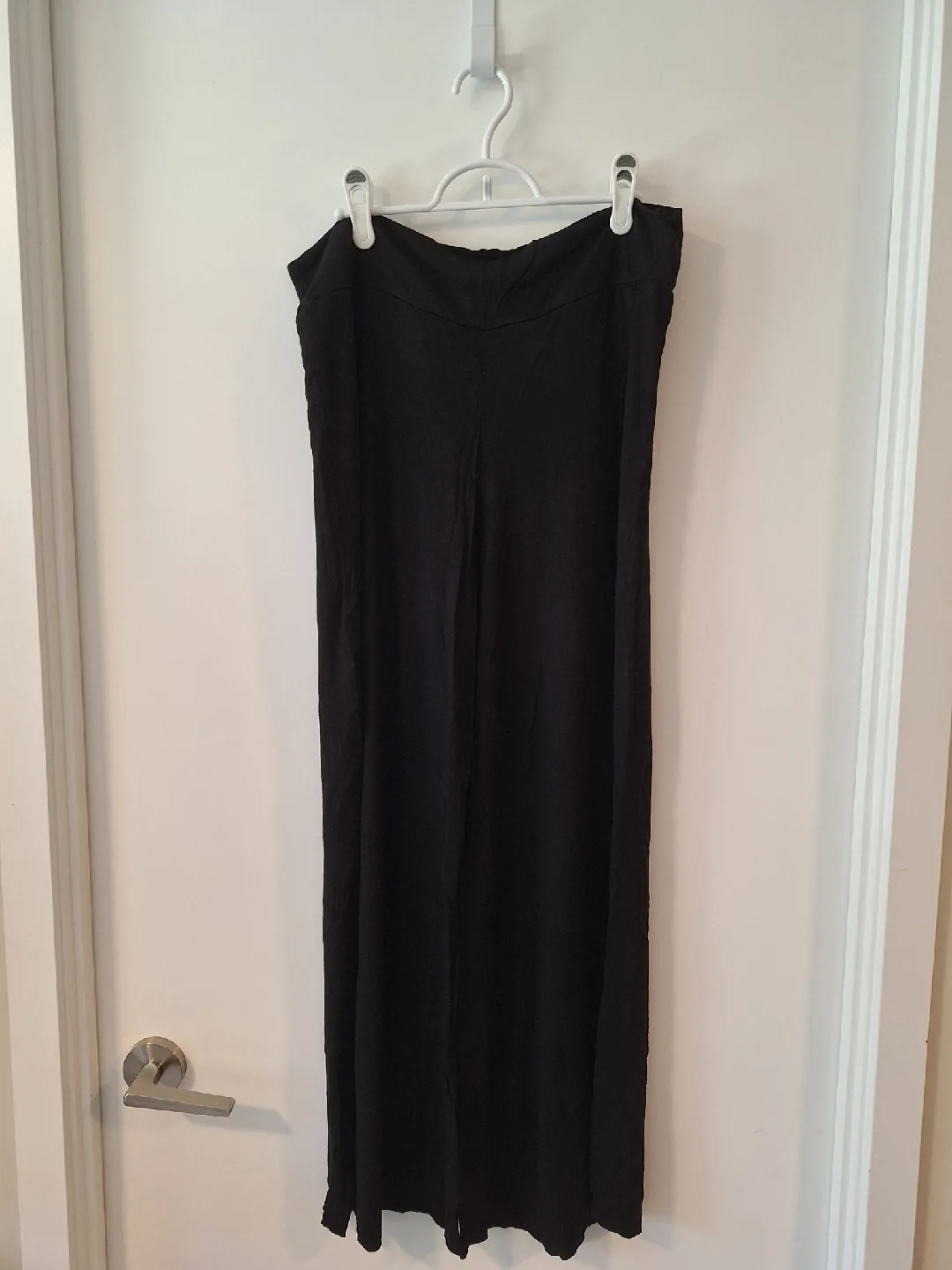 White Wash Brand Black Culotte Pants -sz Large thumbnail