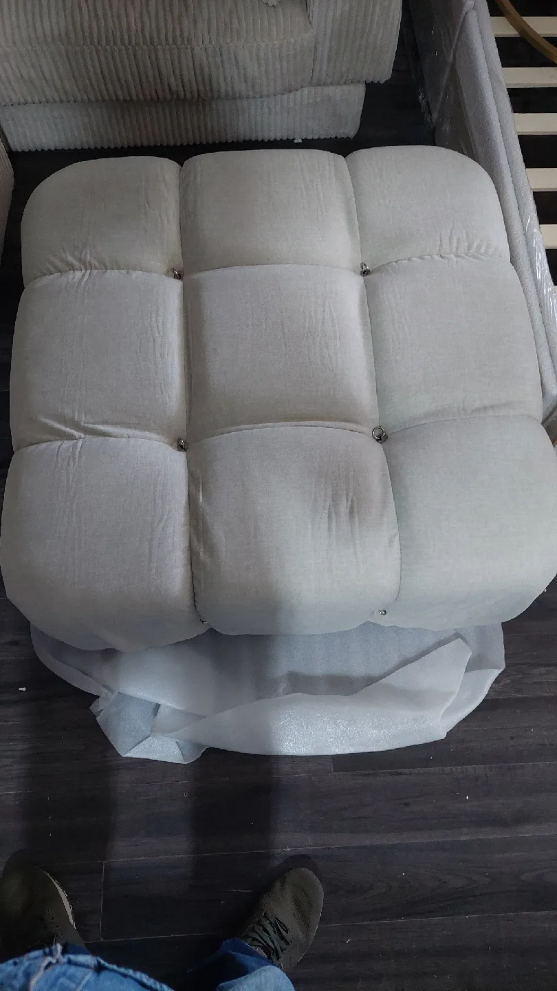 Tufted Ottoman - Beige thumbnail