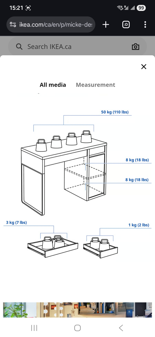 IKEA MICKE White Desk with Drawer and Cabinet - photo 4
