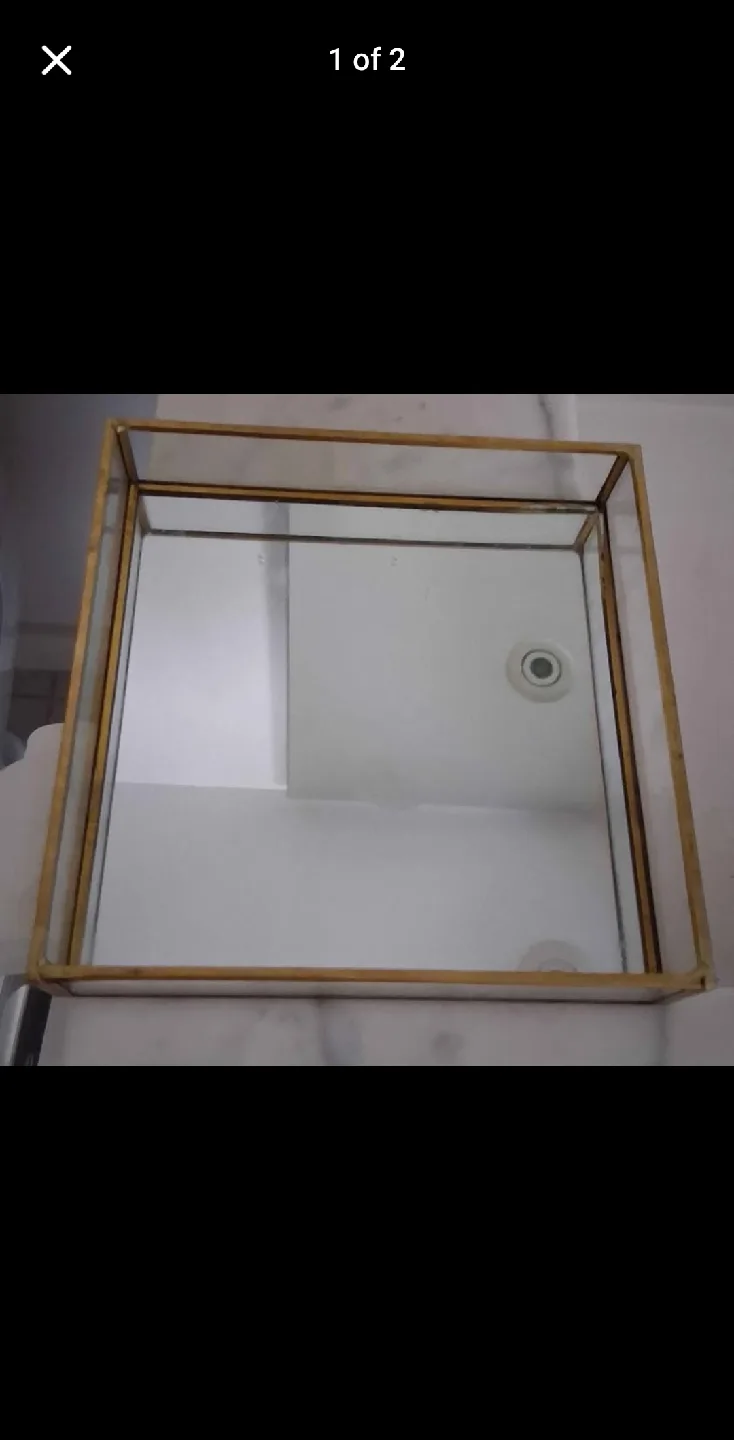 Gold Trimmed Mirror Tray thumbnail
