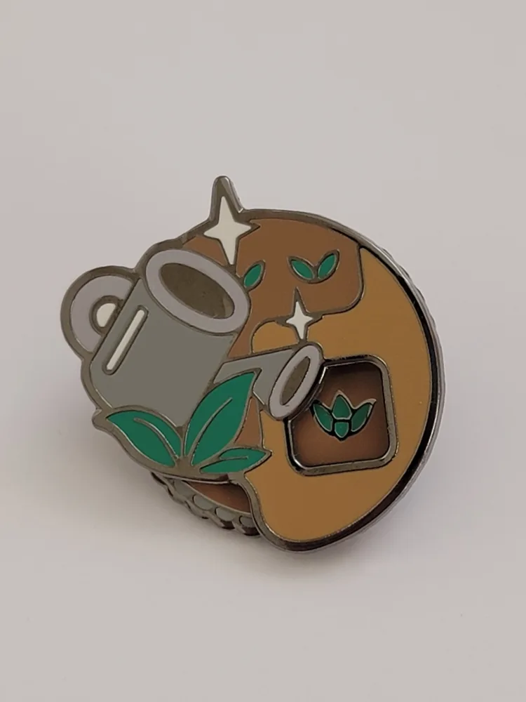 Watering Can & Coffee Bean Enamel Pin image indicator(3)