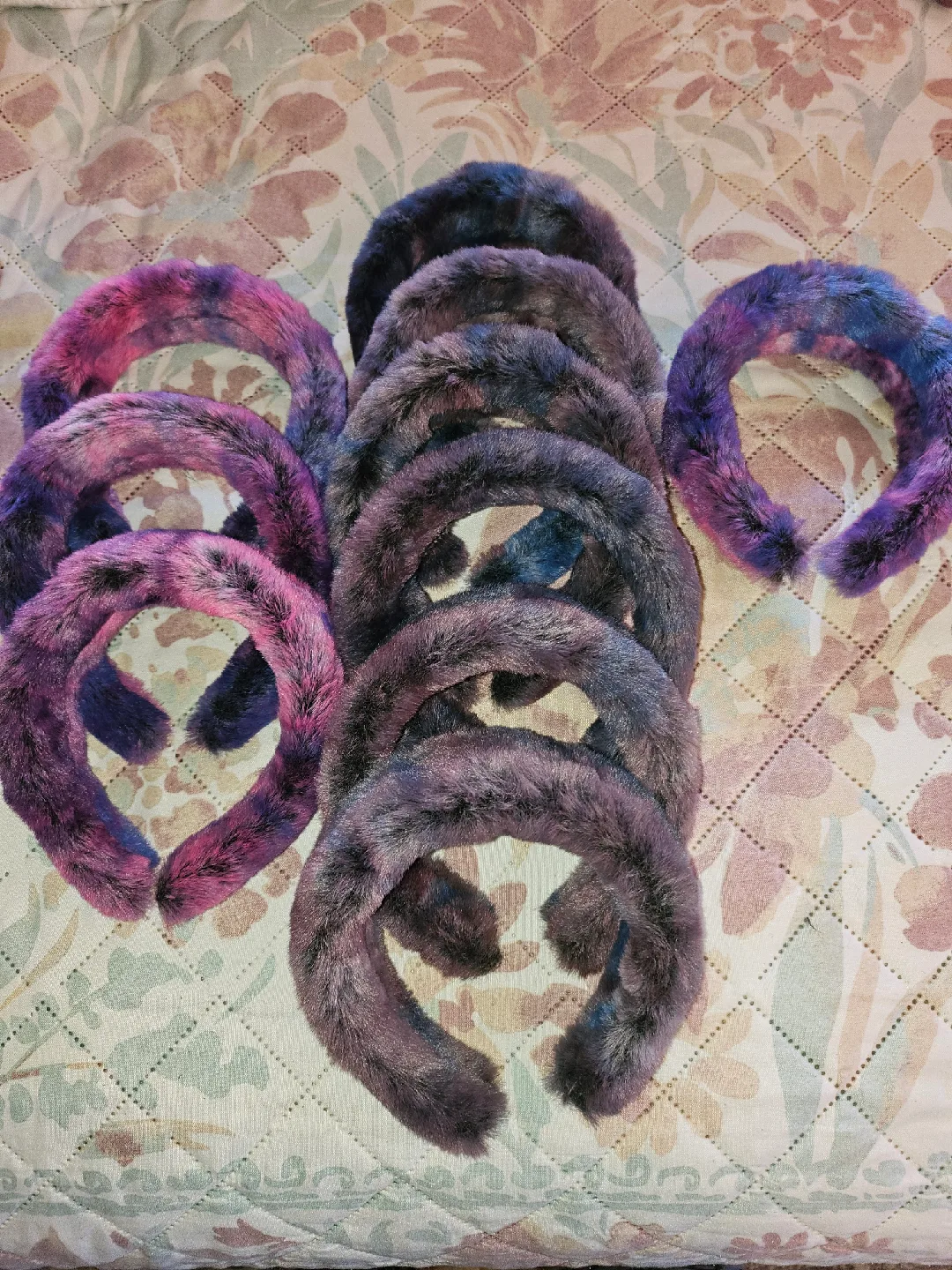 Fuzzy Purple Headbands