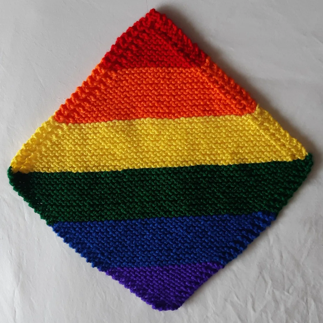 handmade DOLL blanket in rainbow colours thumbnail