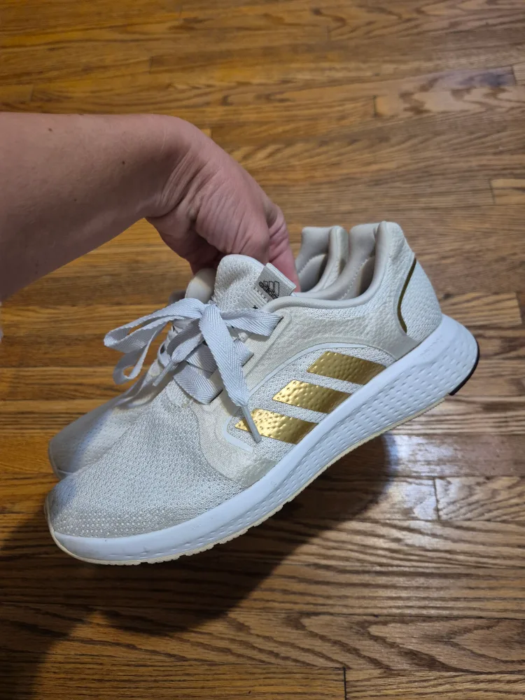 Adidas Edge Lux 4 White/Gold Shoes - Size 7.5 thumbnail