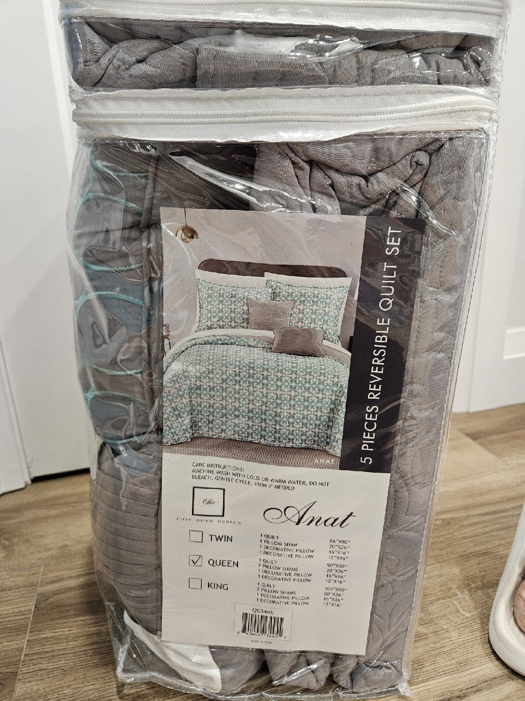 Chic Home Design Anat 5-Piece Reversible Queen Quilt Set - photo 3