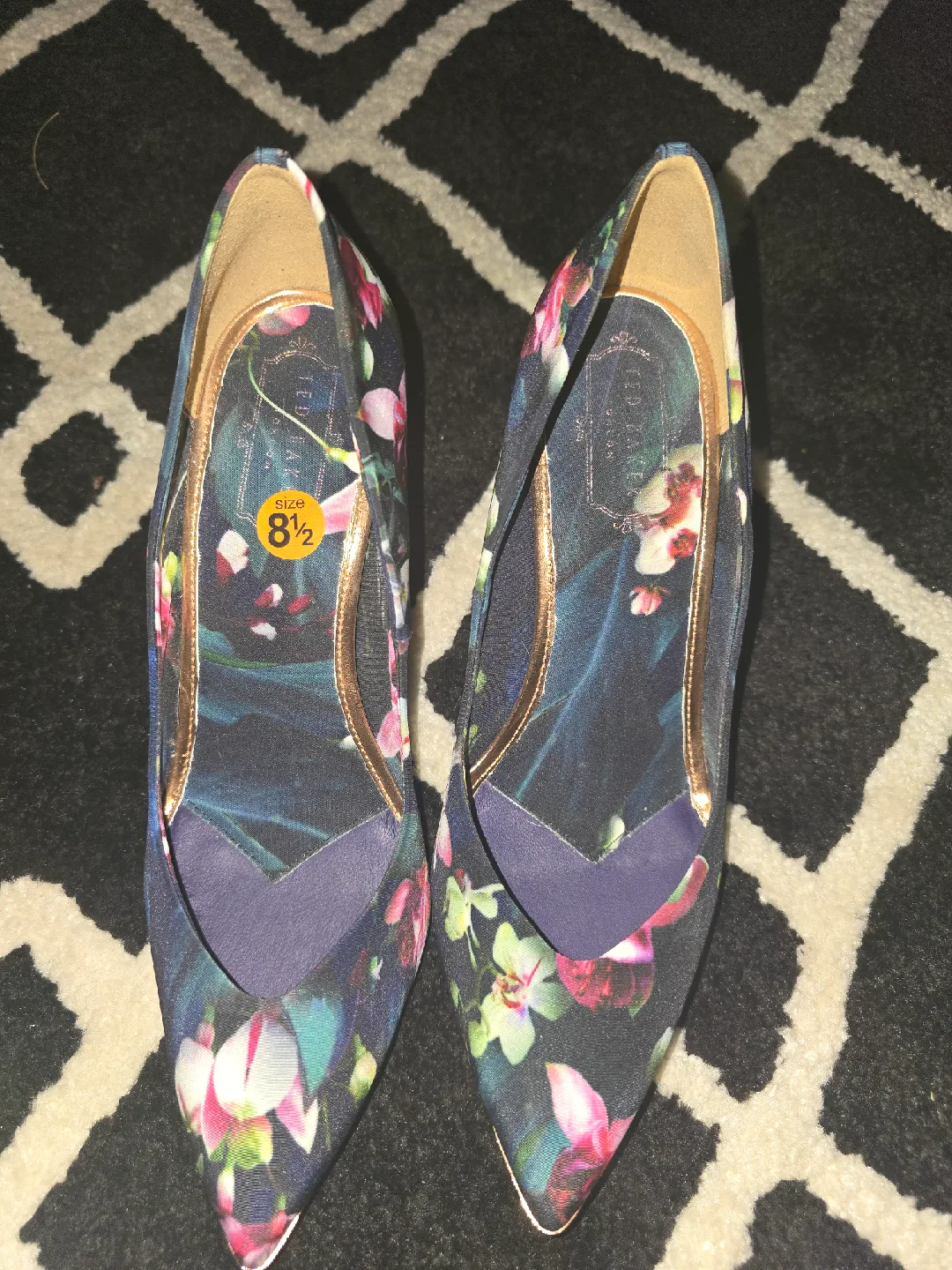 Ted Baker Floral Heels - Size 8.5 thumbnail