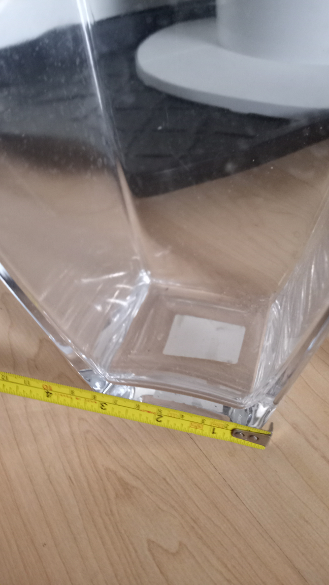 Square openin Taper Glass Vase - photo 2
