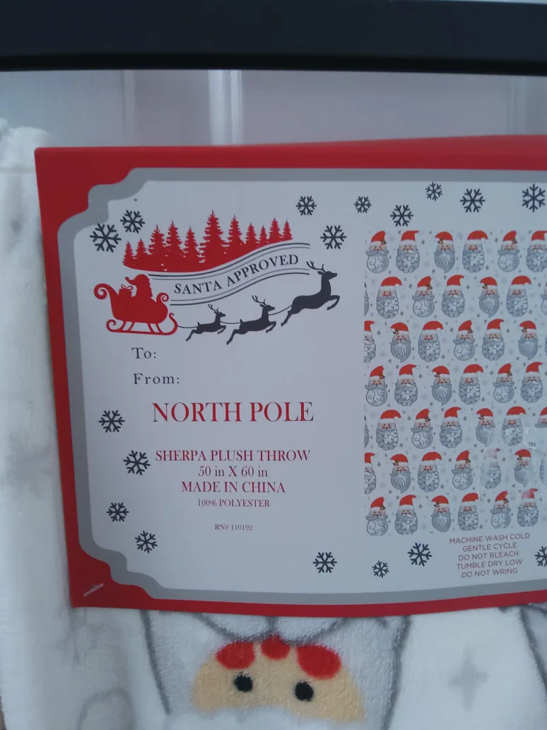 Santa Approved Sherpa Plush Throw - New image indicator(3)